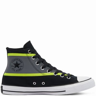 Férfi Converse Hi-Vis Chuck Taylor All Star Magasszárú Cipő CO4956087 Fekete/Citrom